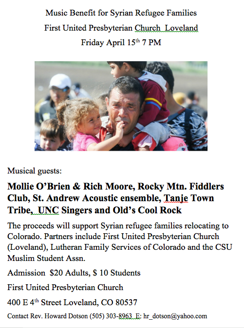 Good morning, everyone! A very worthy benefit TONIGHT (Friday) for Syrian refug…